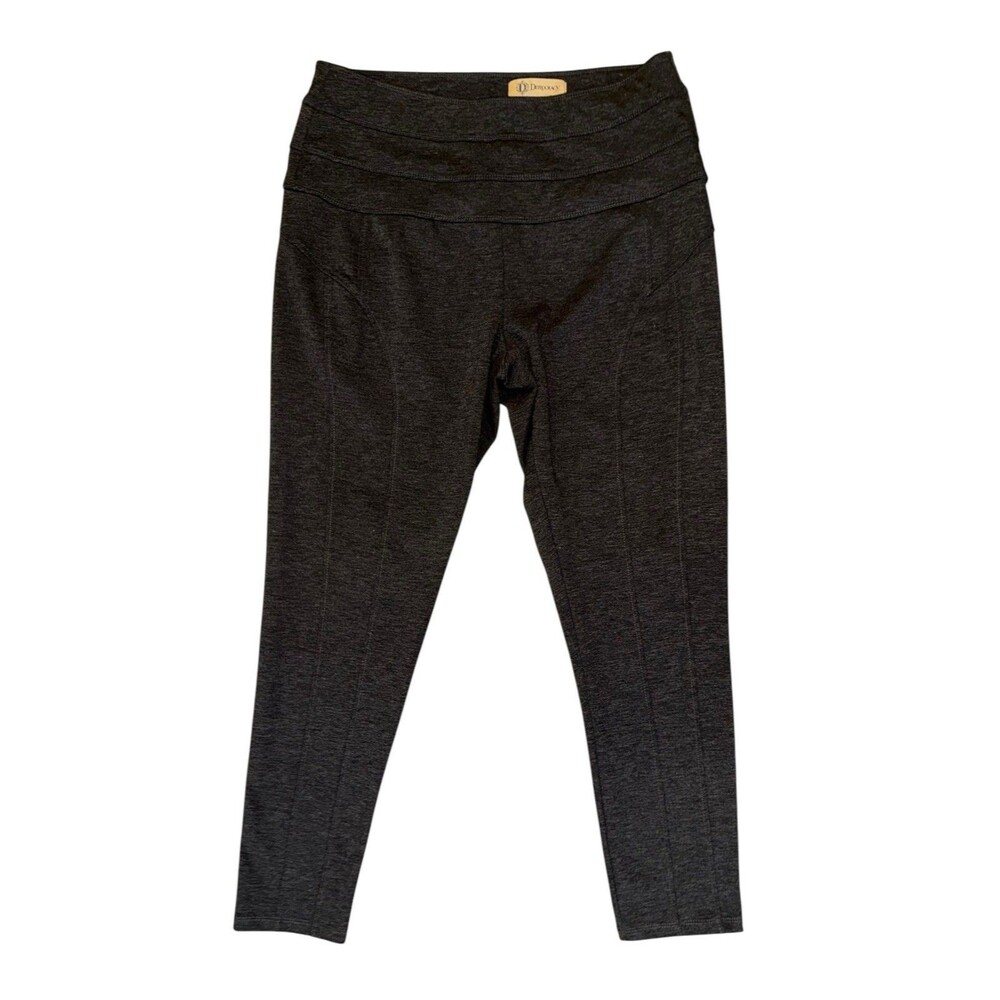 Democracy Revolutionary Gut Buster Gray Stretch High Rise Pull On Leggings 1X